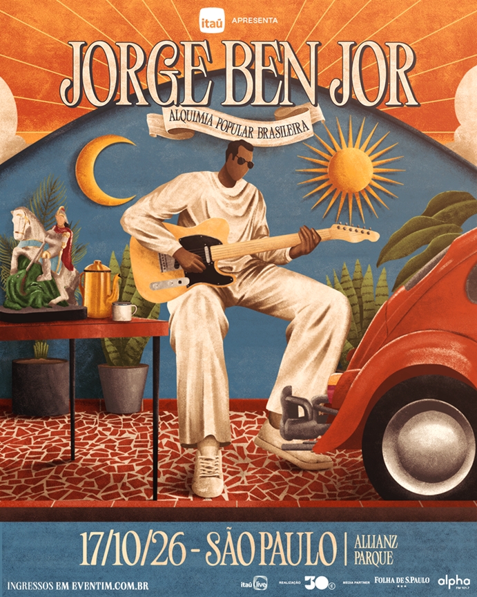 Jorge Ben Jor leva show a formato de arena em São Paulo dentro do Itaú Live
