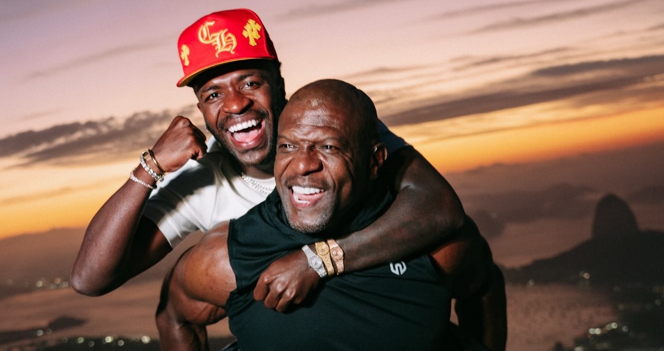 Terry Crews e Vini Jr. se encontram no Rio após viral inspirado em “As Branquelas”