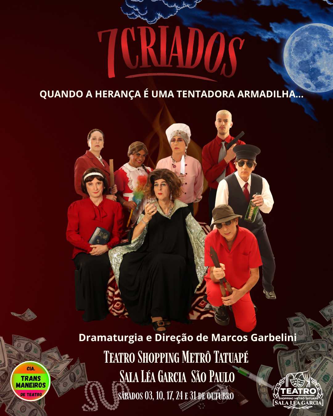“7 Criados” mistura humor, fé e mistério em nova comédia dramática em São Paulo